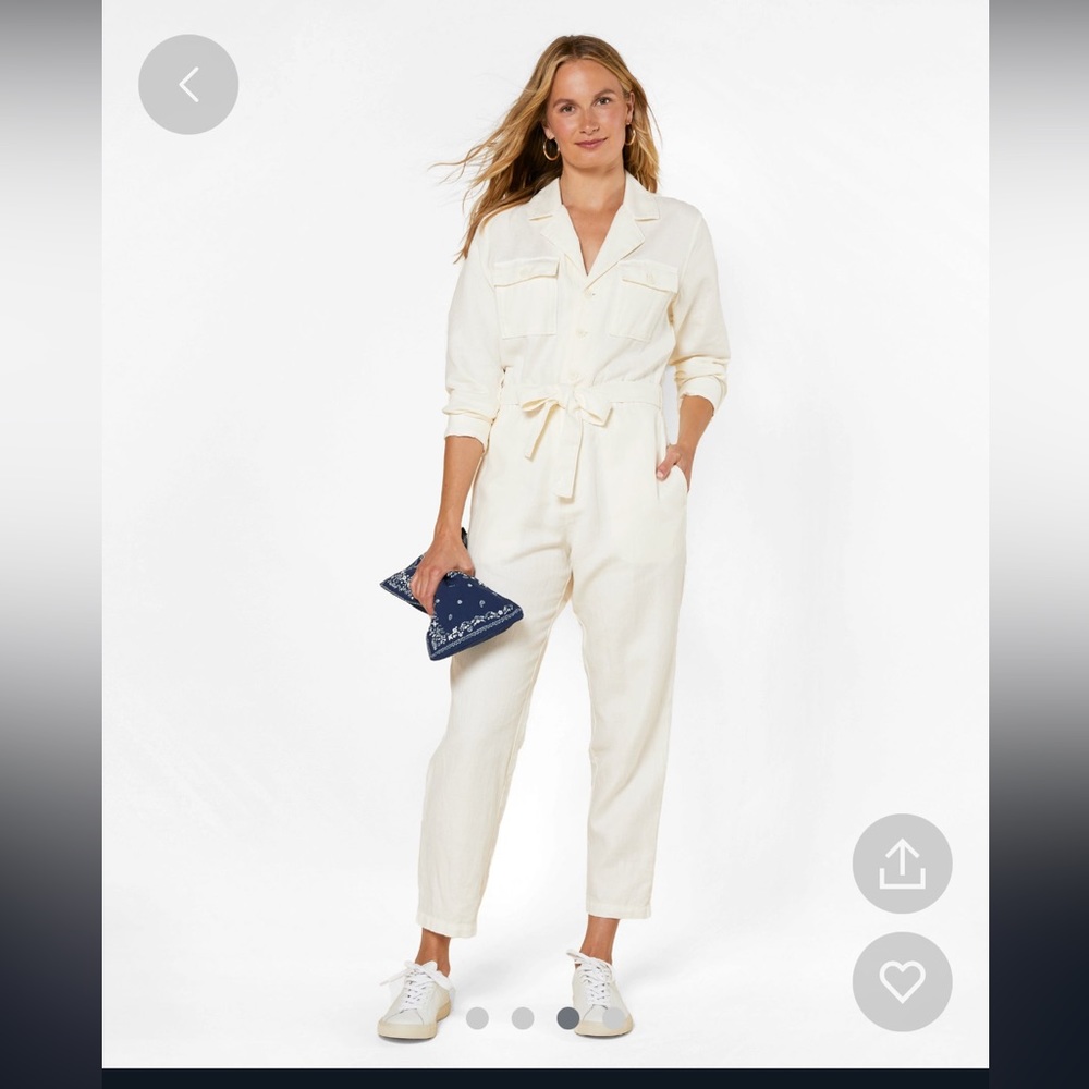 Outerknown Utility Jumpsuit in Salt, S